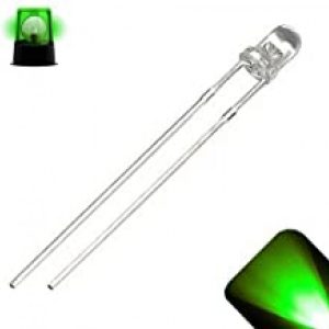 LED White Green Color (3mm)