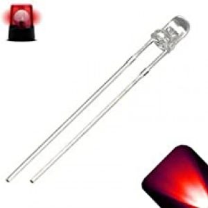 LED White Red Color (3mm)