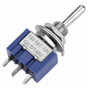 Mini Toggle Switch 3 Pins-SPDT-ON-OFF-ON (6A,125VAC)