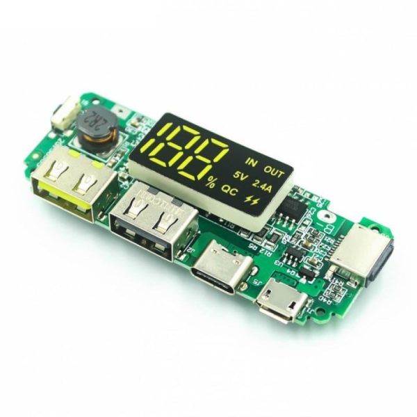 Power Bank Charger Circuit Board Dual USB (5V ,1A, 2.4A )