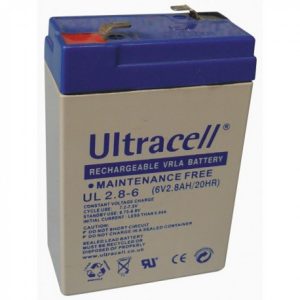 Ultracell Battery (UL3-6) Sealed Lead Acid Battery (6V,3A)