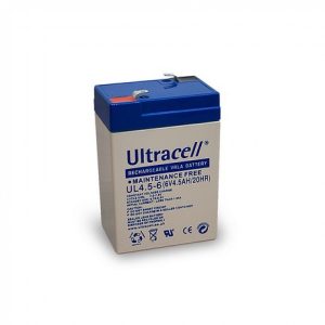 Ultracell Battery (UL4-6) Sealed Lead Acid Battery (6V,4A)