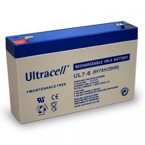 Ultracell Battery (UL7-6) Sealed Lead Acid Battery (6V,7A)