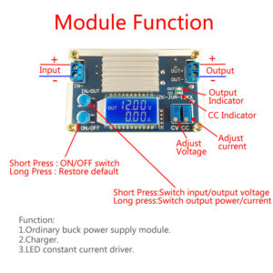 ZK-12KX 12A Step Down LCD Display Adjustable Voltage Regulator.