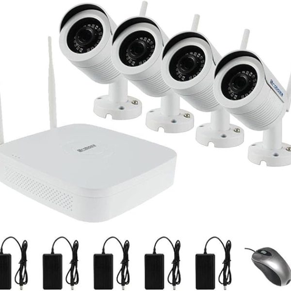 Roboza Wireless 4CH WiFi Home Security Camera Kit