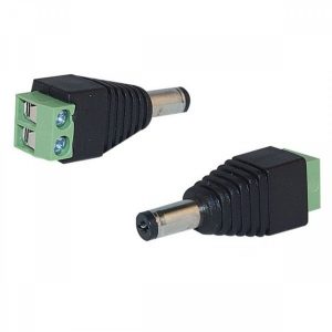 Male DC Power Plug to 2-Pin Screw Terminal