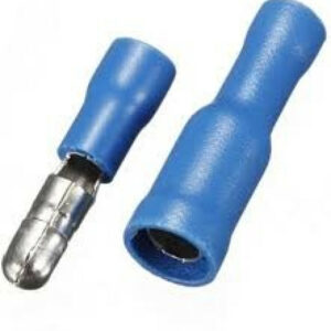 Male-Female Solderless Crimp Bullet Plug