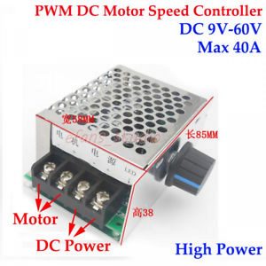 PWM DC Motor Speed Regulator Controller Switch DC (9V-60V) 40A