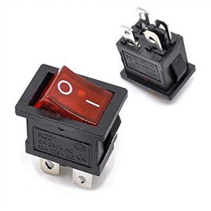 Rocker Switch ON-OFF with LED Light (6A,250VAC) (KCD1-104)