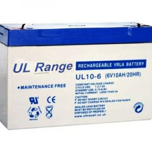 Ultracell Battery (UL10-6) Sealed Lead Acid Battery (6V,10A)