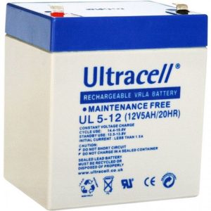 Ultracell Battery (UL5-12) Sealed Lead Acid Battery (12V,5A)