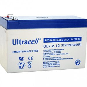 Ultracell Battery (UL7.2-12) Sealed Lead Acid Battery (12V,7.2A)