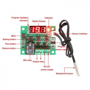 W1209 DC 12V Heat Cool Temp Thermostat