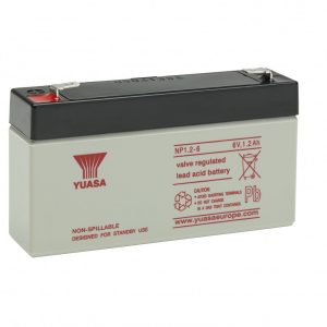 Yuasa (NP1.2-6) Sealed Lead Acid Battery (6V,1.2A)